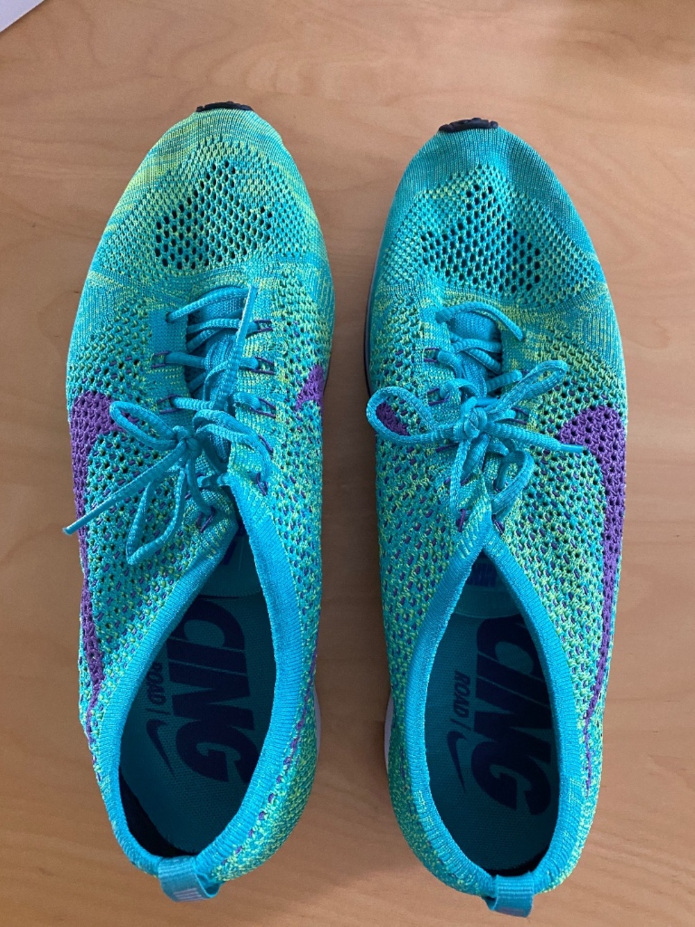 Nike Flyknit Racer Sport Turquoise Hyper Grape "Hulk"